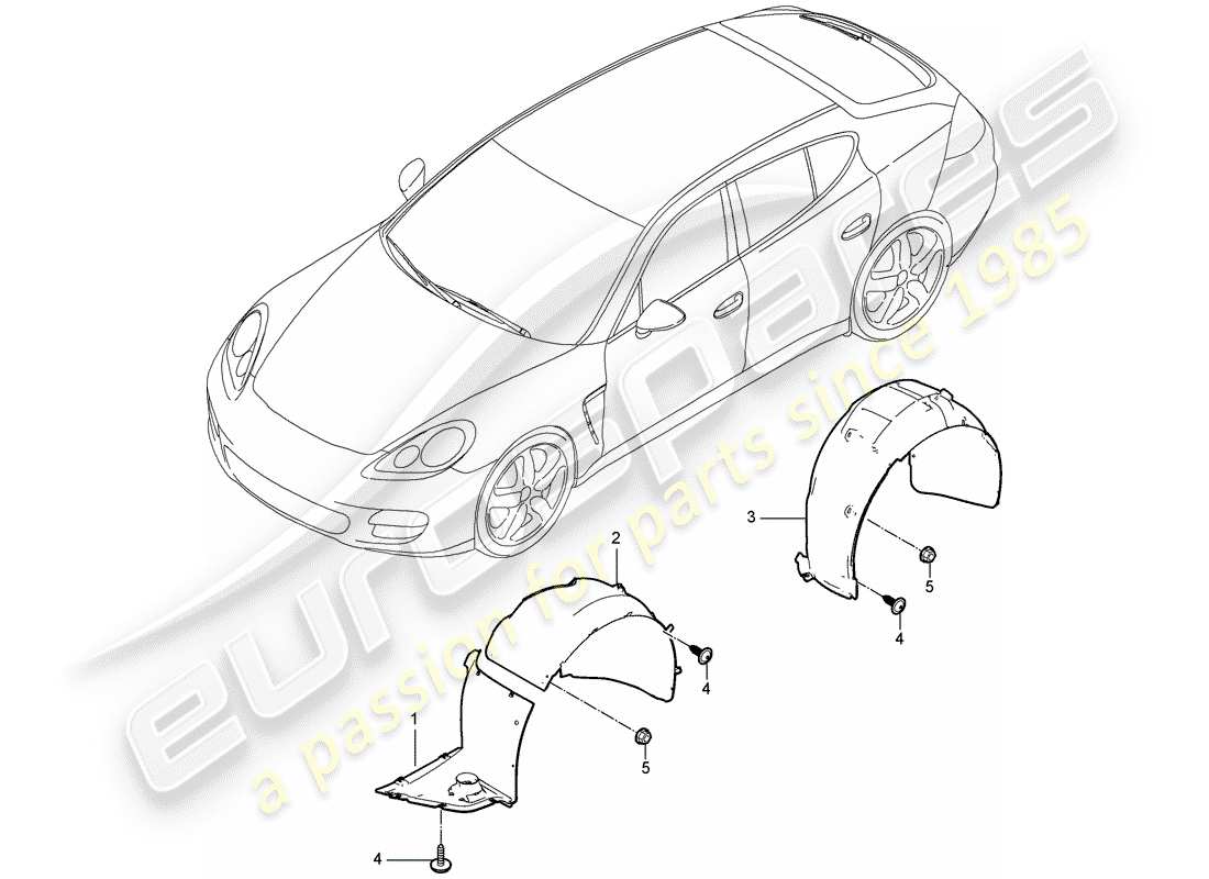 porsche 2016 (panamera 970) lining parts diagram
