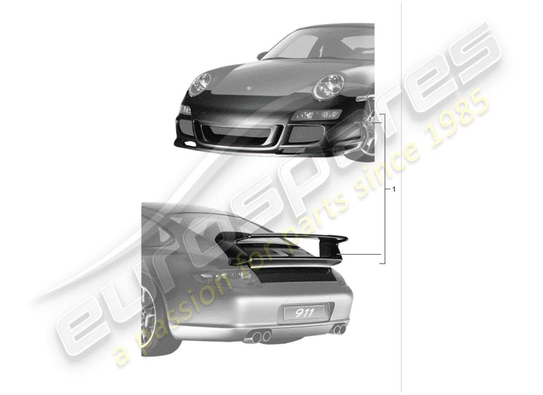 porsche tequipment catalogue (2001) aerokit part diagram