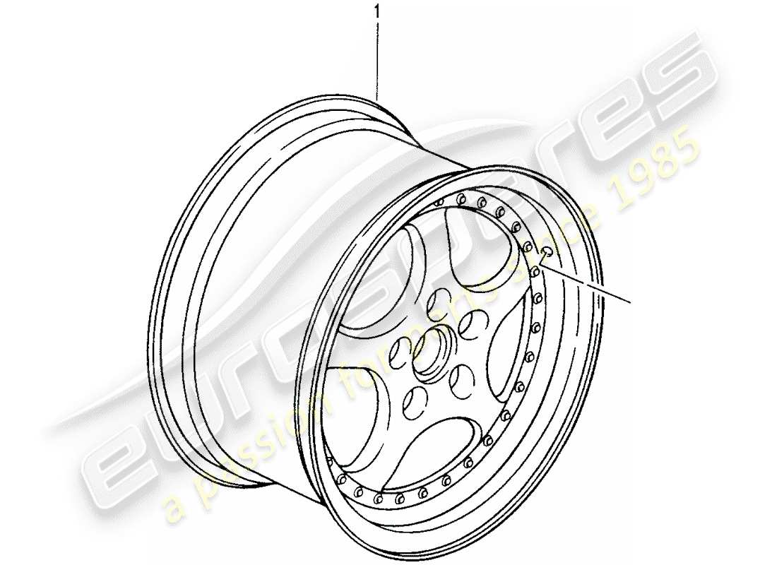 porsche replacement catalogue (2010) alloy wheels part diagram