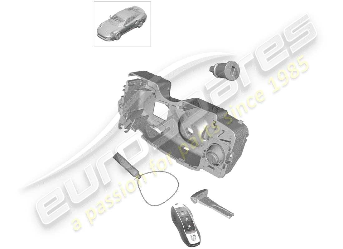 porsche 991 turbo (2016) repair kit part diagram