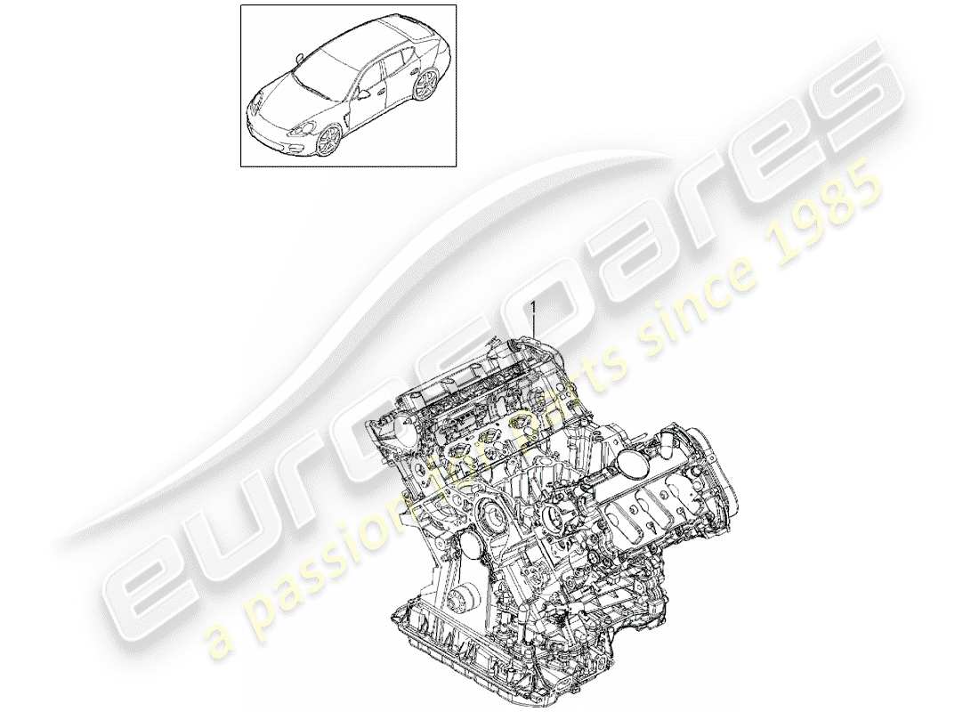 porsche 2014 (panamera 970) long block part diagram