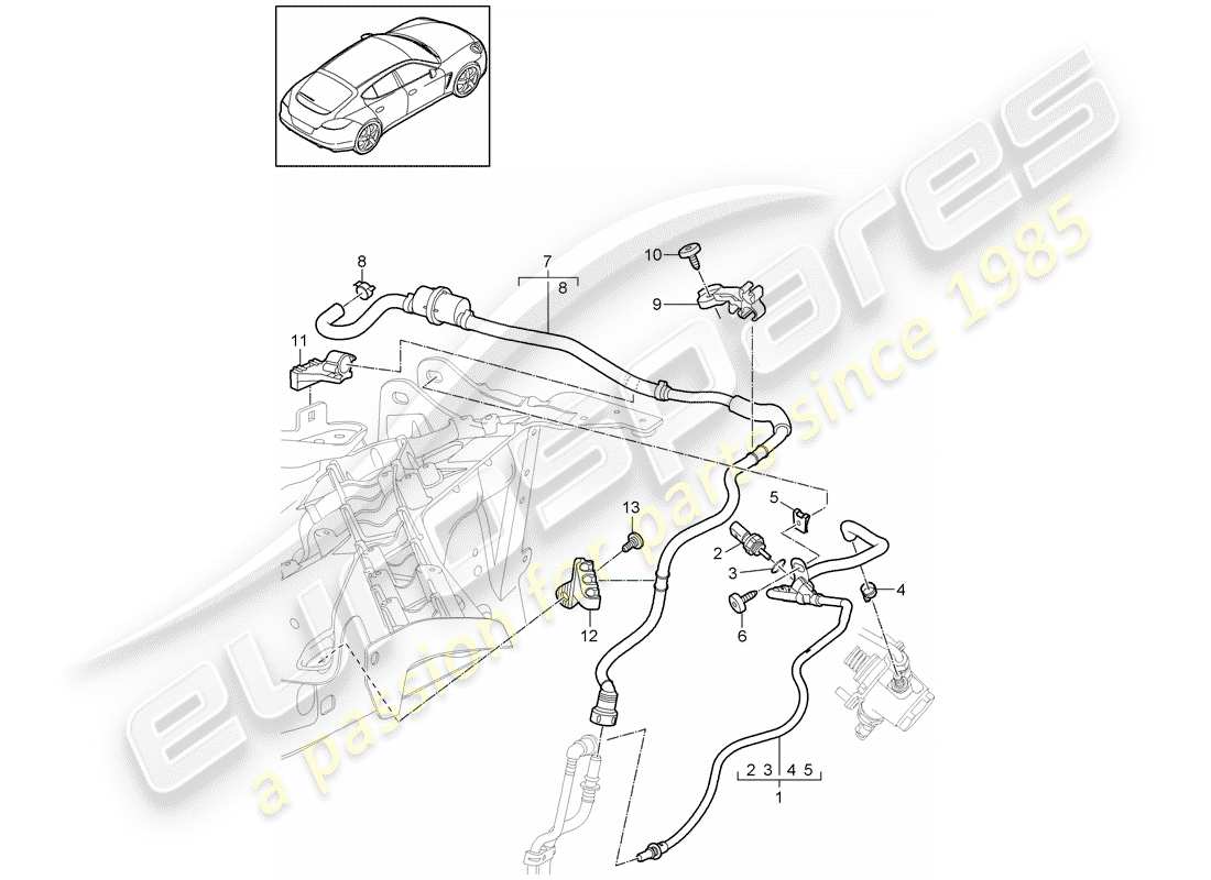 porsche 2012 (panamera 970) fuel system part diagram