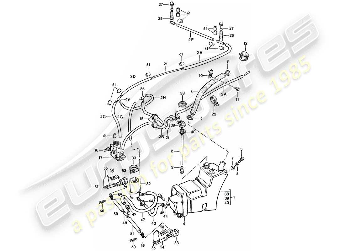 porsche 1983 (911) windshield washer unit - headlight washer system - d >> - mj 1979 part diagram