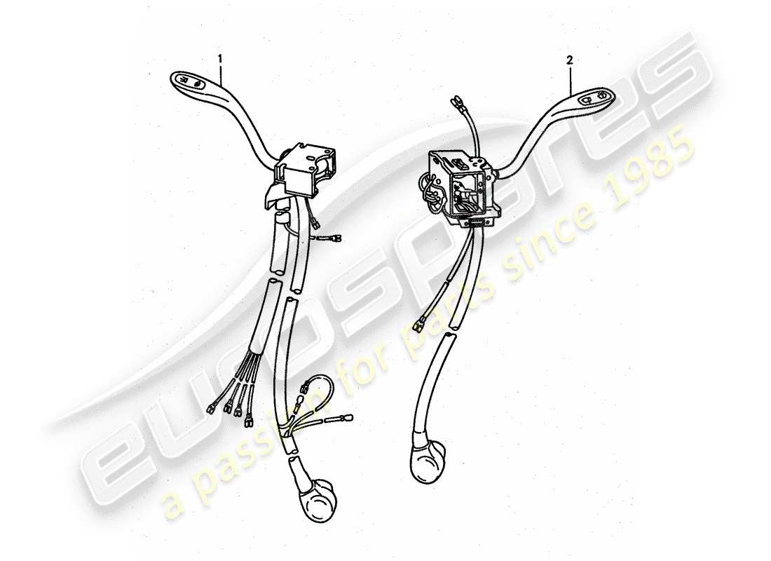 porsche 1977 (911 turbo) steering column switch part diagram