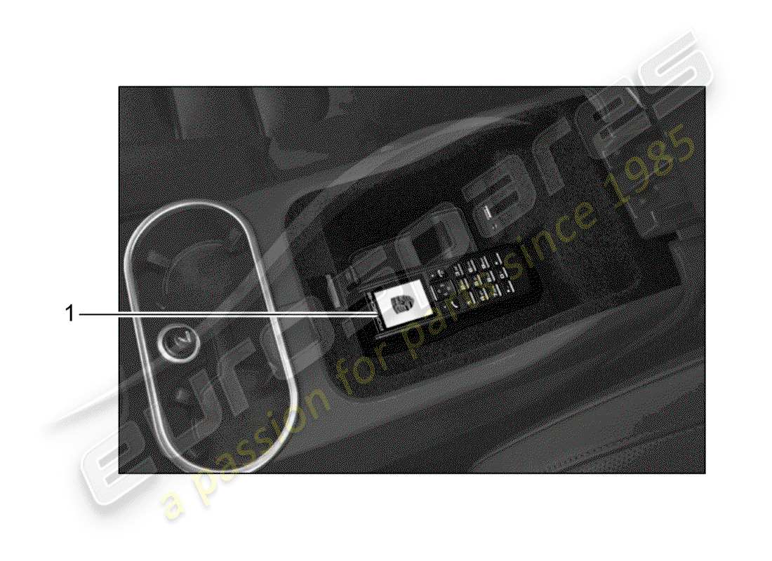 porsche 2017 (tequipment cayenne) telephone handset with part diagram