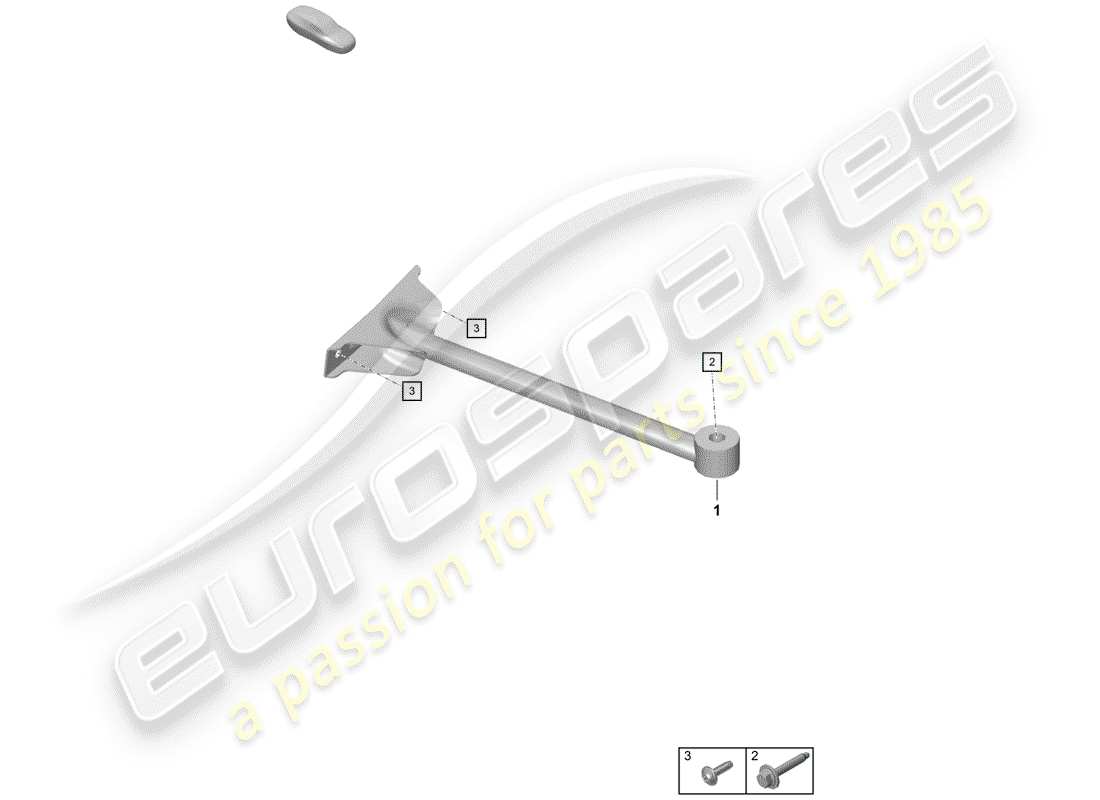 porsche 2020 (718 boxster spyder) dome strut part diagram
