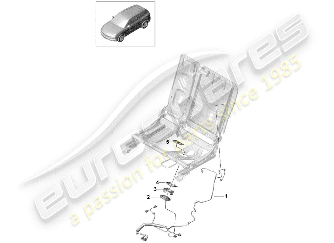 porsche 2020 (cayenne e3 9ya/9yb) harness part diagram