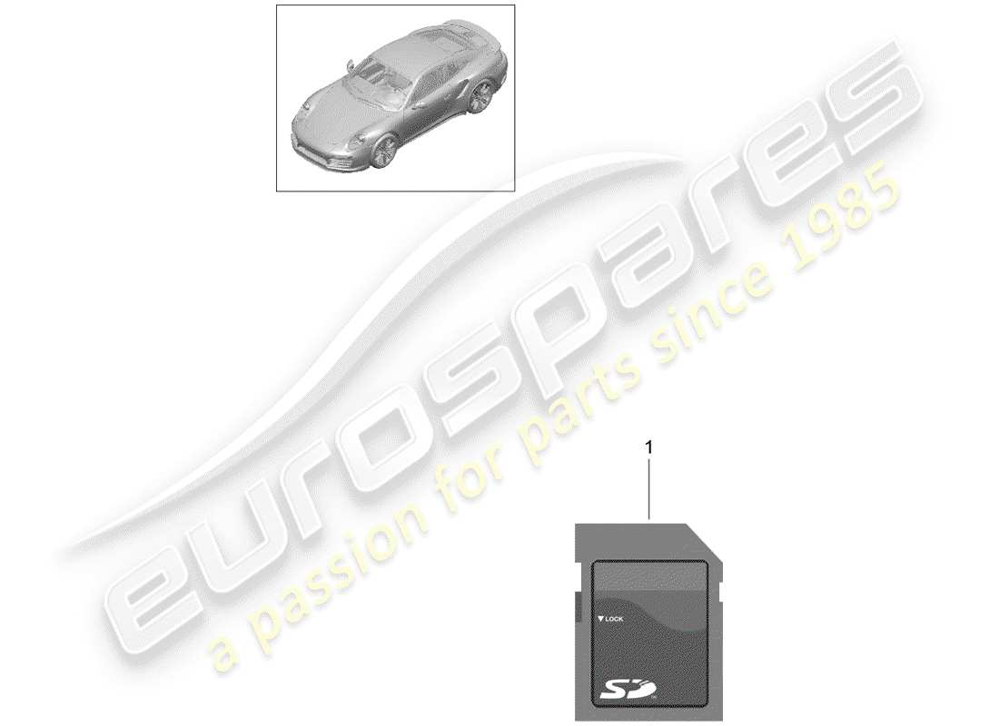porsche 991 turbo (2016) sd card part diagram