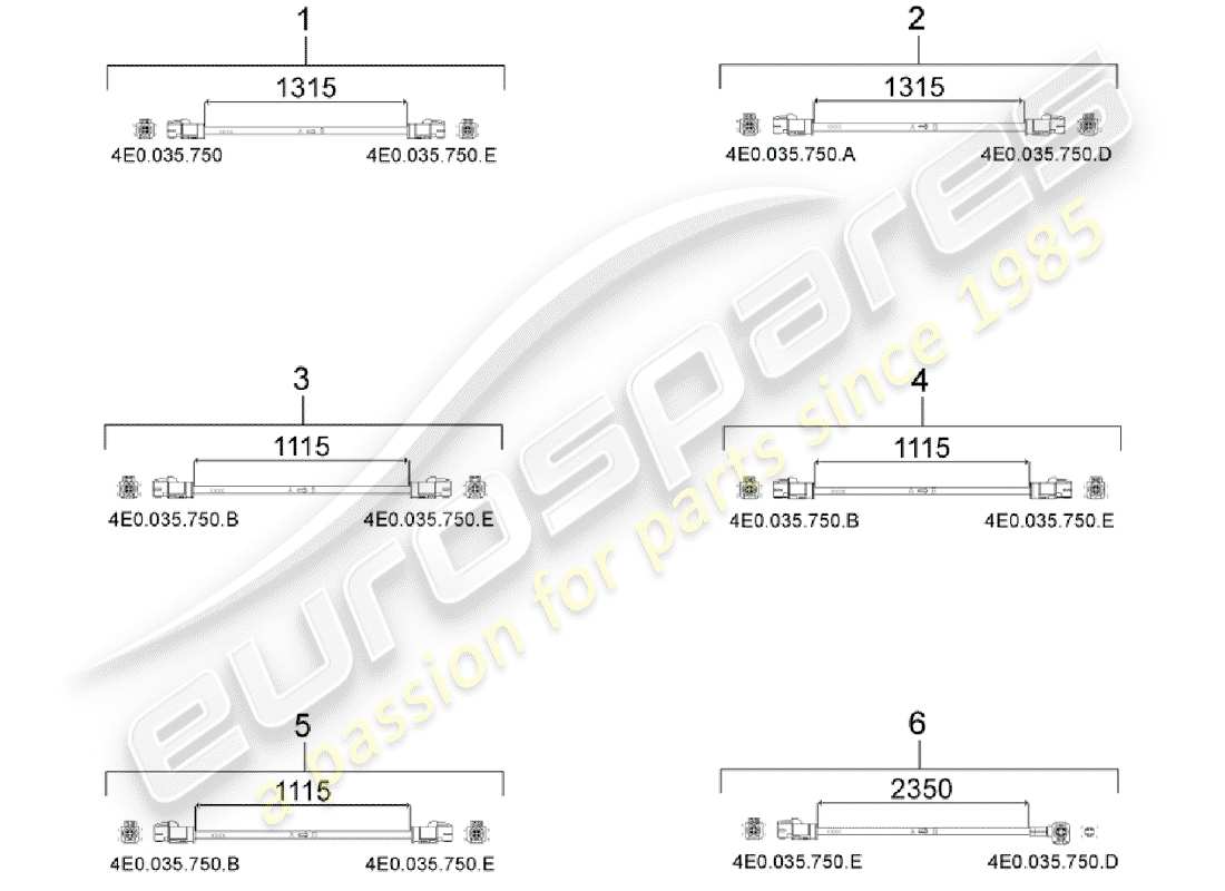 porsche 2019 (macan) connecting line part diagram