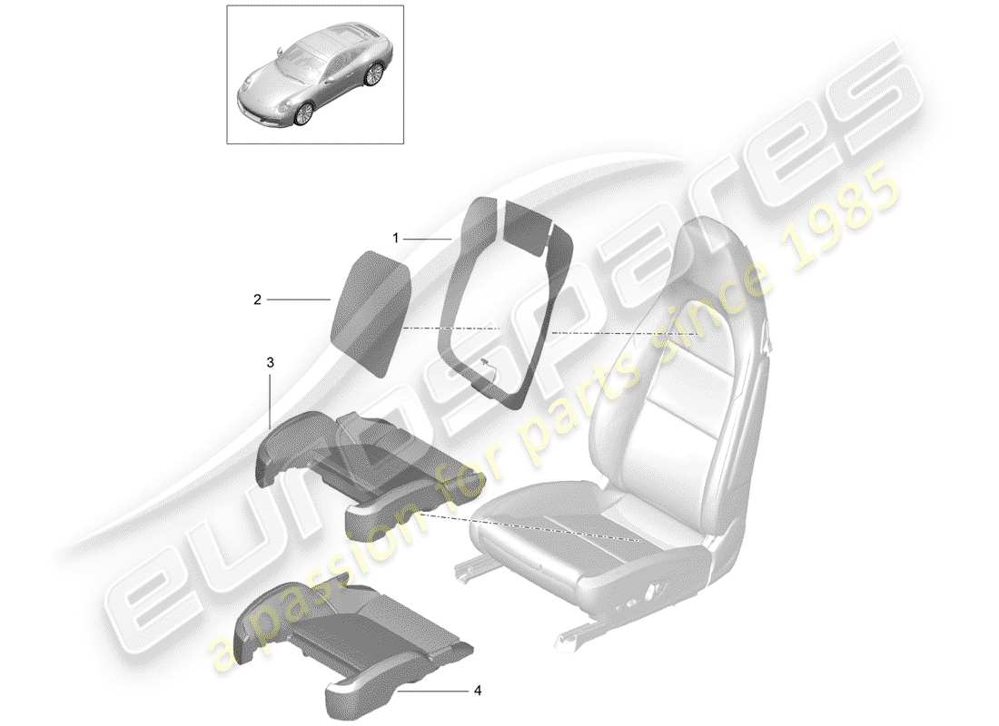 porsche 2017 (991-2) heater element part diagram