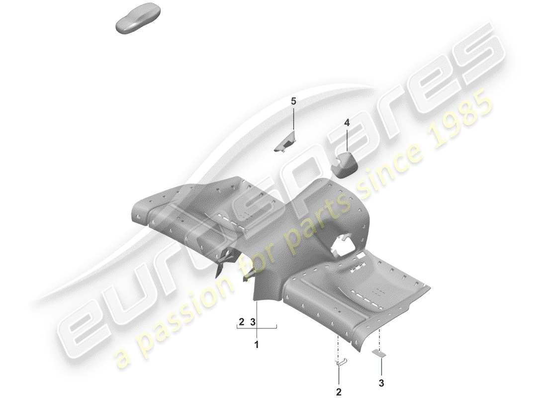 porsche 2019 (992-1) seat frame parts diagram