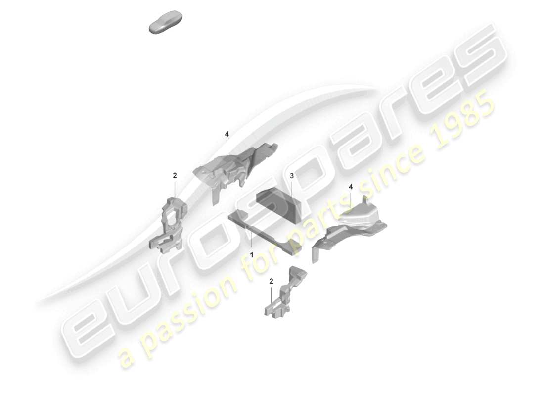 porsche 2019 (992-1) sound absorber damping body parts diagram