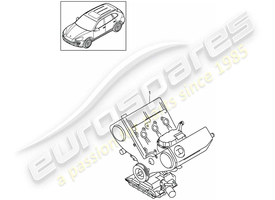 porsche 2013 (cayenne e2 92a) long block parts diagram