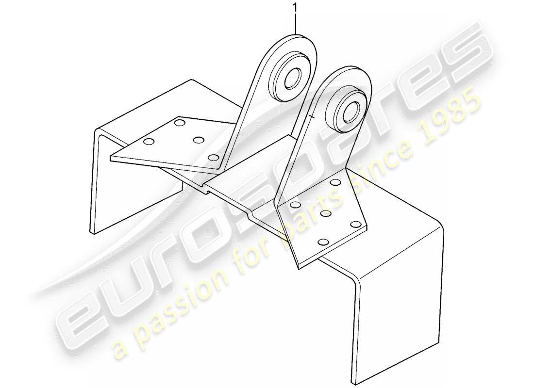 porsche 1971 (911) seat belt - installation kit - with: - automatic - for service installation part diagram