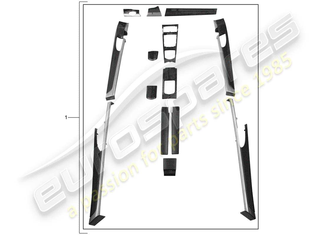 porsche 2019 (tequipment panamera) design package parts diagram