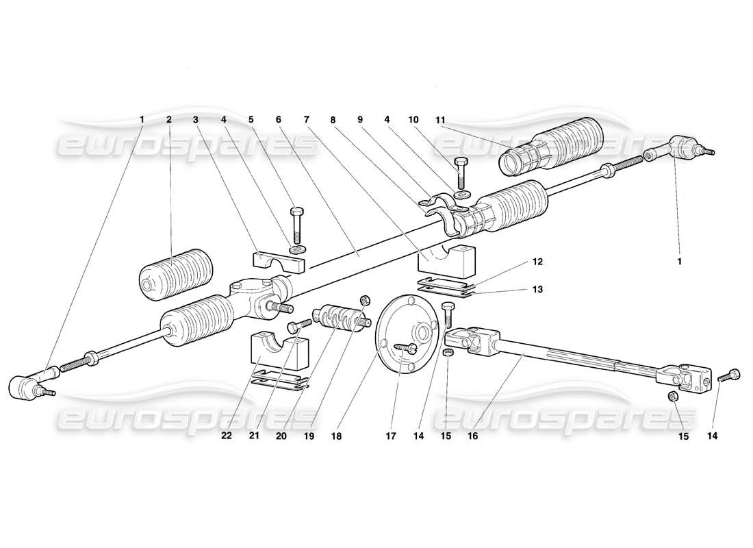 lamborghini diablo se30 (1995) steering parts diagram