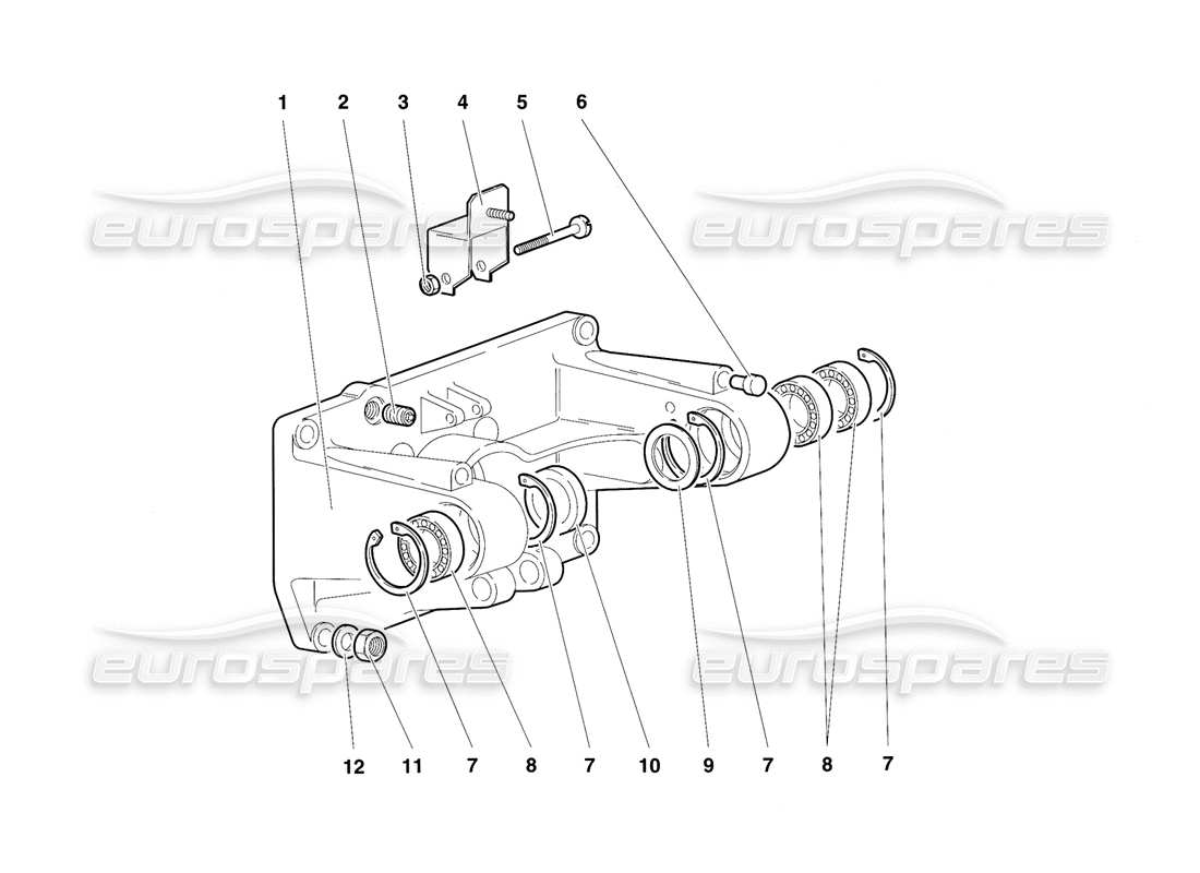 lamborghini diablo sv (1997) pedal mounting parts diagram