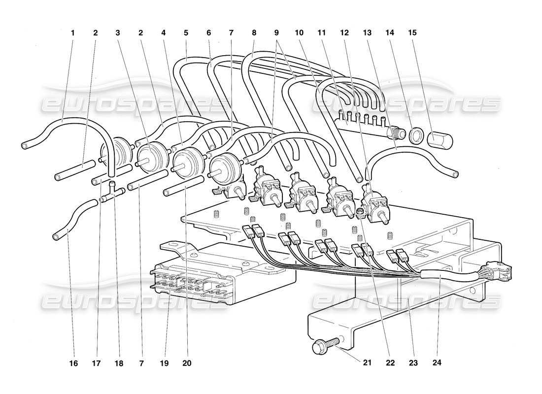 lamborghini diablo sv (1997) climate control part diagram