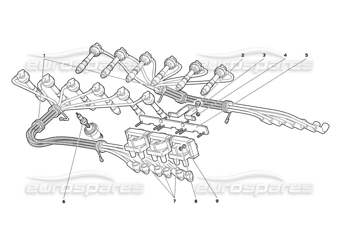 lamborghini diablo sv (1999) electrical components part diagram