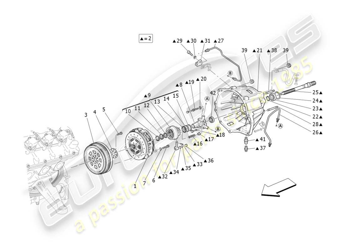 maserati granturismo s (2015) friction discs and housing for f1 gearbox parts diagram