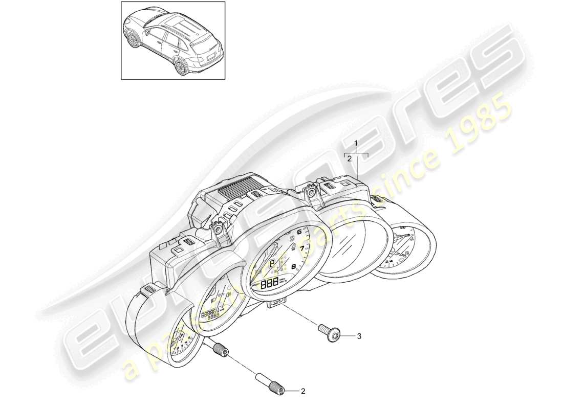 a part diagram from the porsche cayenne parts catalogue