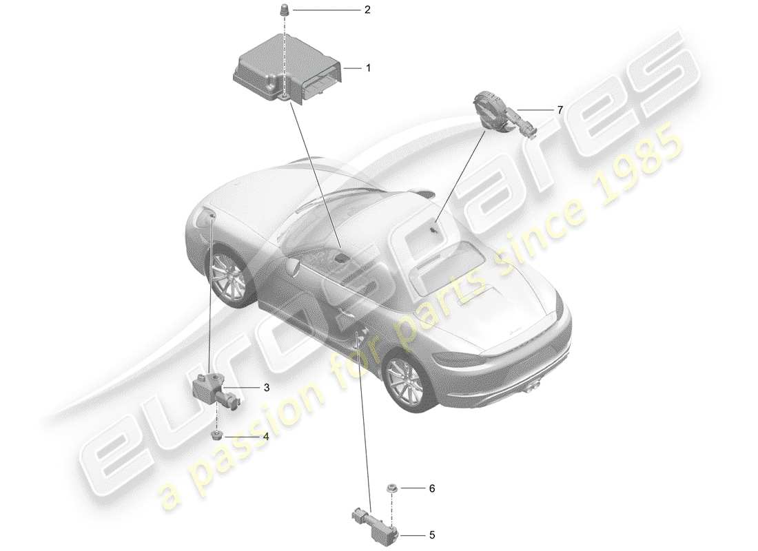 a part diagram from the porsche boxster parts catalogue