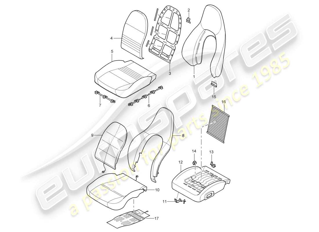 VIEW PARTS DIAGRAMS FROM THE PORSCHE BOXSTER PARTS CATALOGUE a part diagram from the porsche boxster parts catalogue