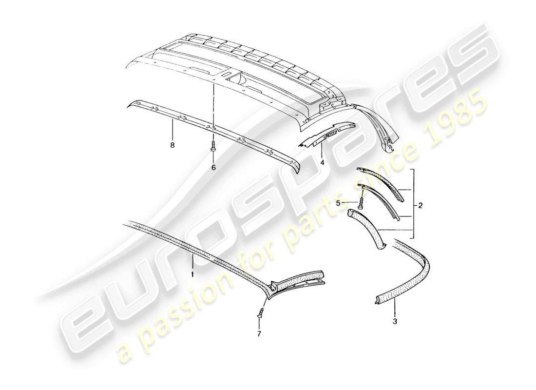 VIEW PARTS DIAGRAMS FROM THE PORSCHE BOXSTER PARTS CATALOGUE a part diagram from the porsche boxster parts catalogue