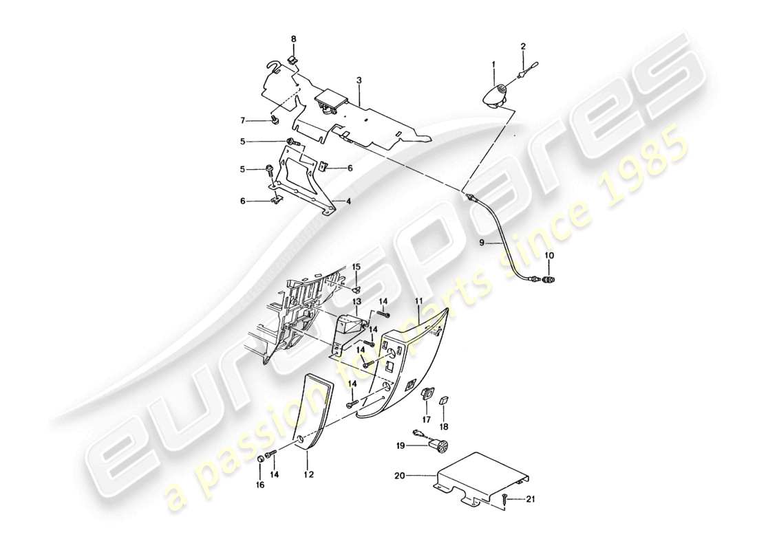 a part diagram from the porsche boxster parts catalogue
