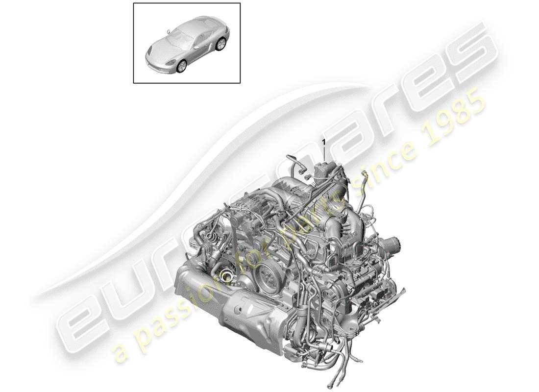 a part diagram from the porsche cayman parts catalogue