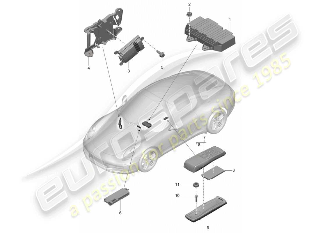 VIEW PARTS DIAGRAMS FROM THE PORSCHE 991 PARTS CATALOGUE a part diagram from the porsche 991 parts catalogue