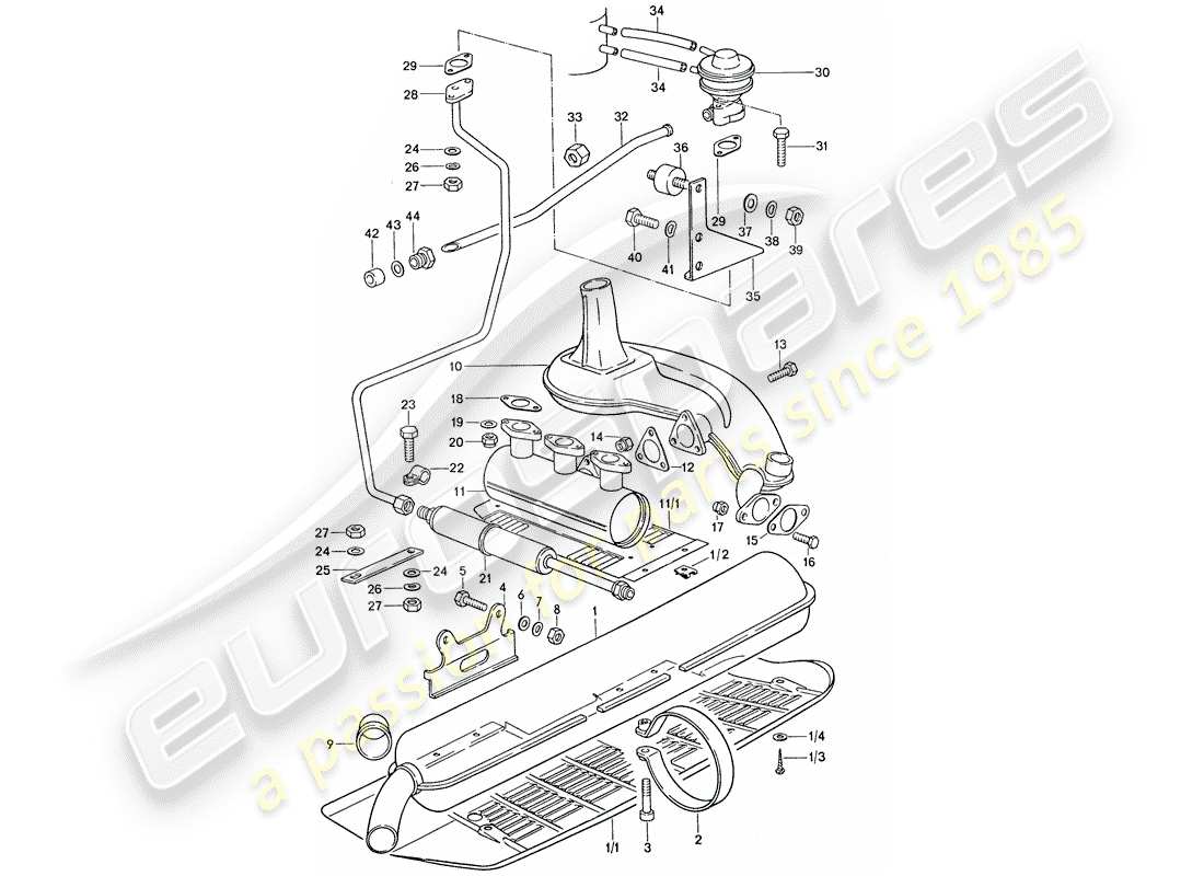 VIEW PARTS DIAGRAMS FROM THE PORSCHE 911 PARTS CATALOGUE a part diagram from the porsche 911 parts catalogue