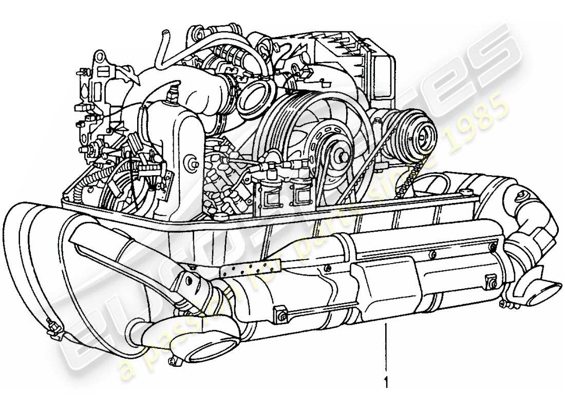 a part diagram from the porsche 1984 (refurbished and exchange catalogue) parts catalogue