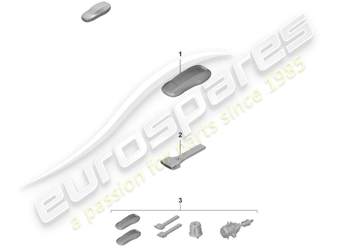 a part diagram from the Porsche 2019 (992-1) parts catalogue
