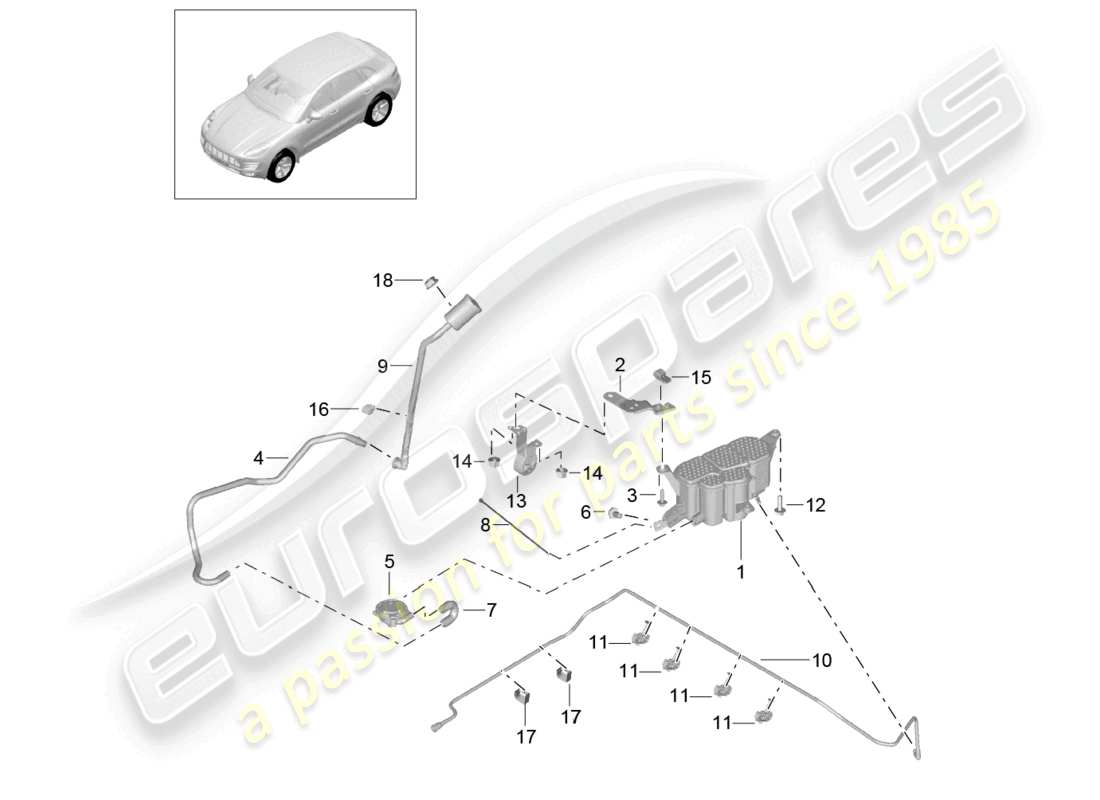 a part diagram from the porsche macan parts catalogue