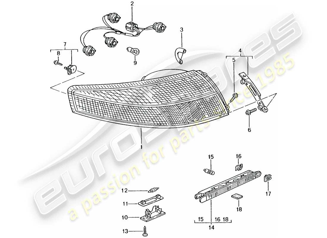 a part diagram from the porsche 996 parts catalogue