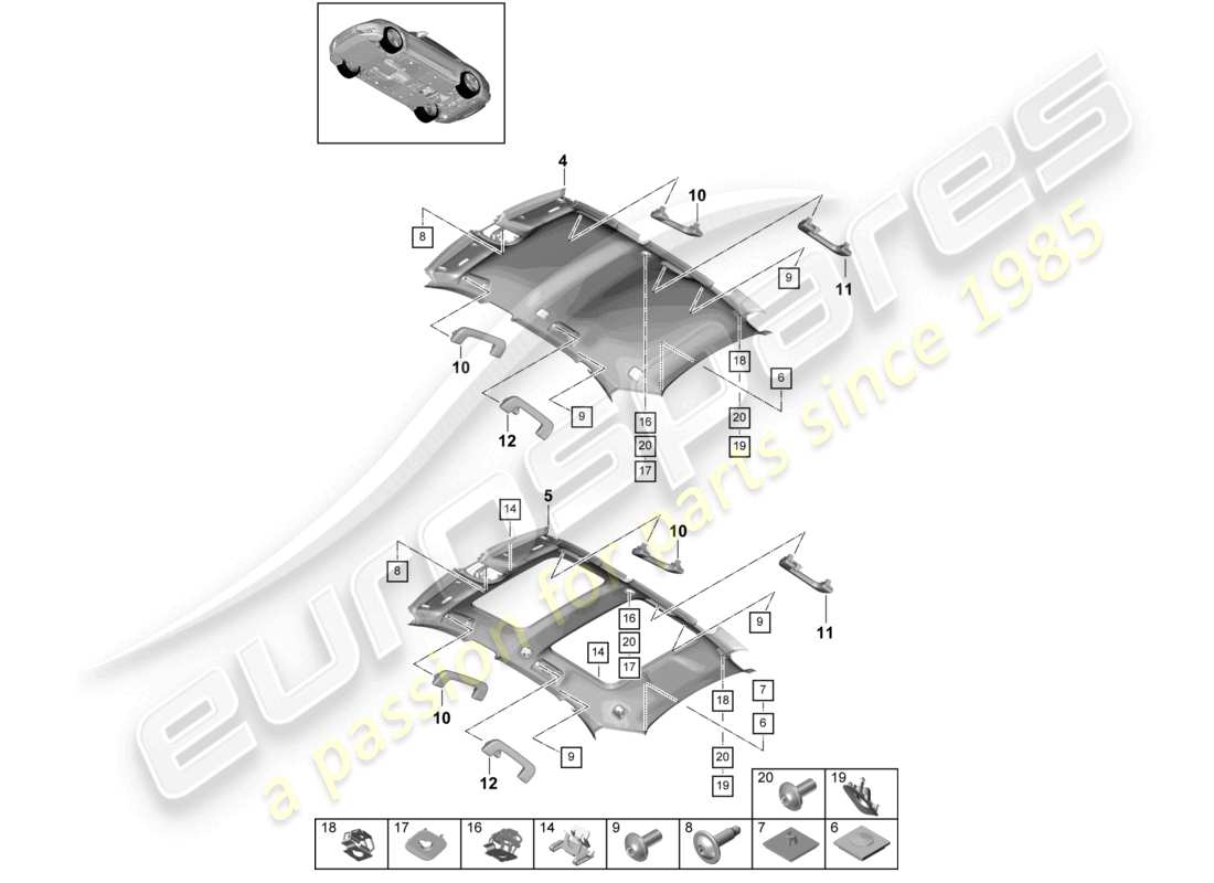 VIEW PARTS DIAGRAMS FROM THE PORSCHE PANAMERA PARTS CATALOGUE a part diagram from the porsche panamera parts catalogue