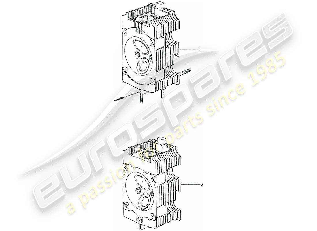 a part diagram from the porsche 1992 (refurbished and exchange catalogue) parts catalogue