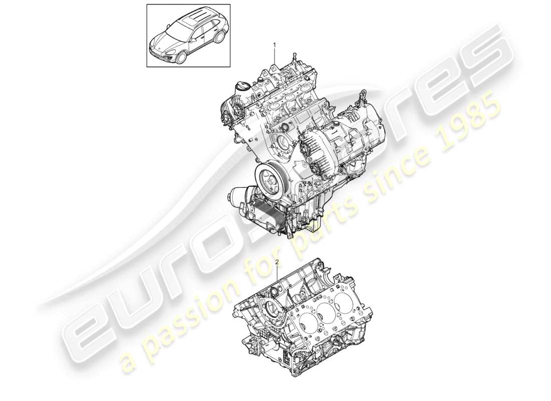 a part diagram from the porsche cayenne parts catalogue