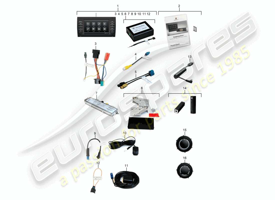 porsche 2007 (cayenne e1 9pa) porsche classic communication 03-08 management plus see technical information 27/22 9112 part diagram