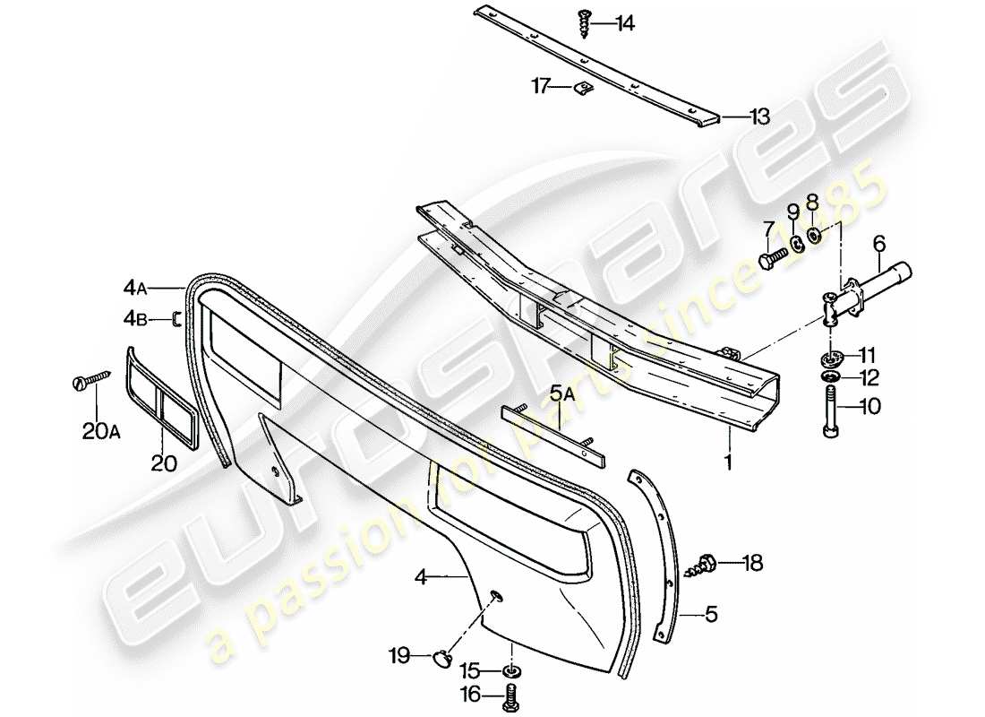 porsche 1981 (928) bumper part diagram