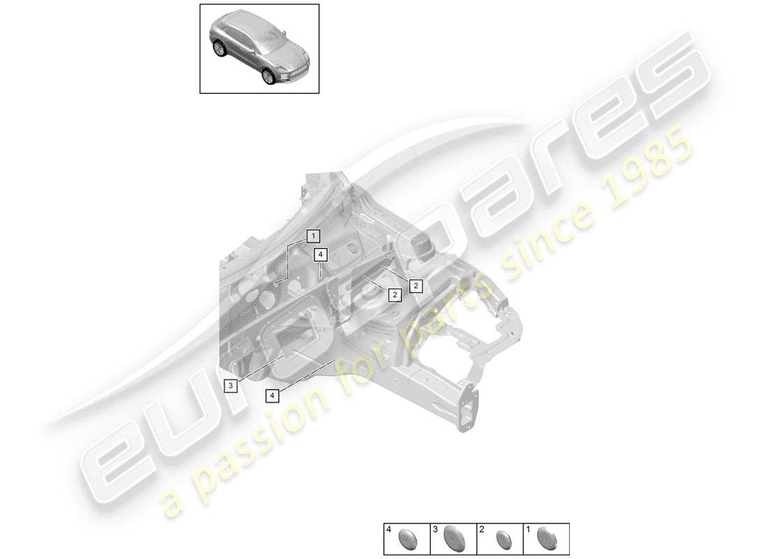 porsche 2019 (macan) plug part diagram