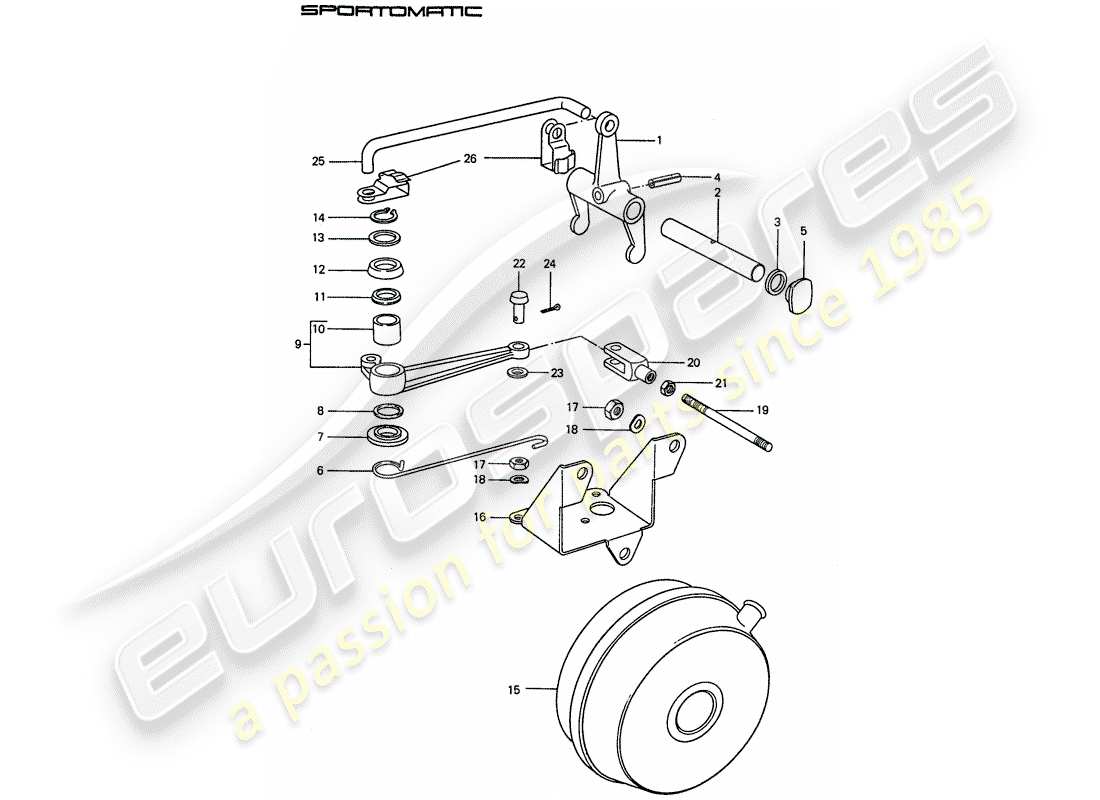 porsche 1977 (911) clutch release part diagram