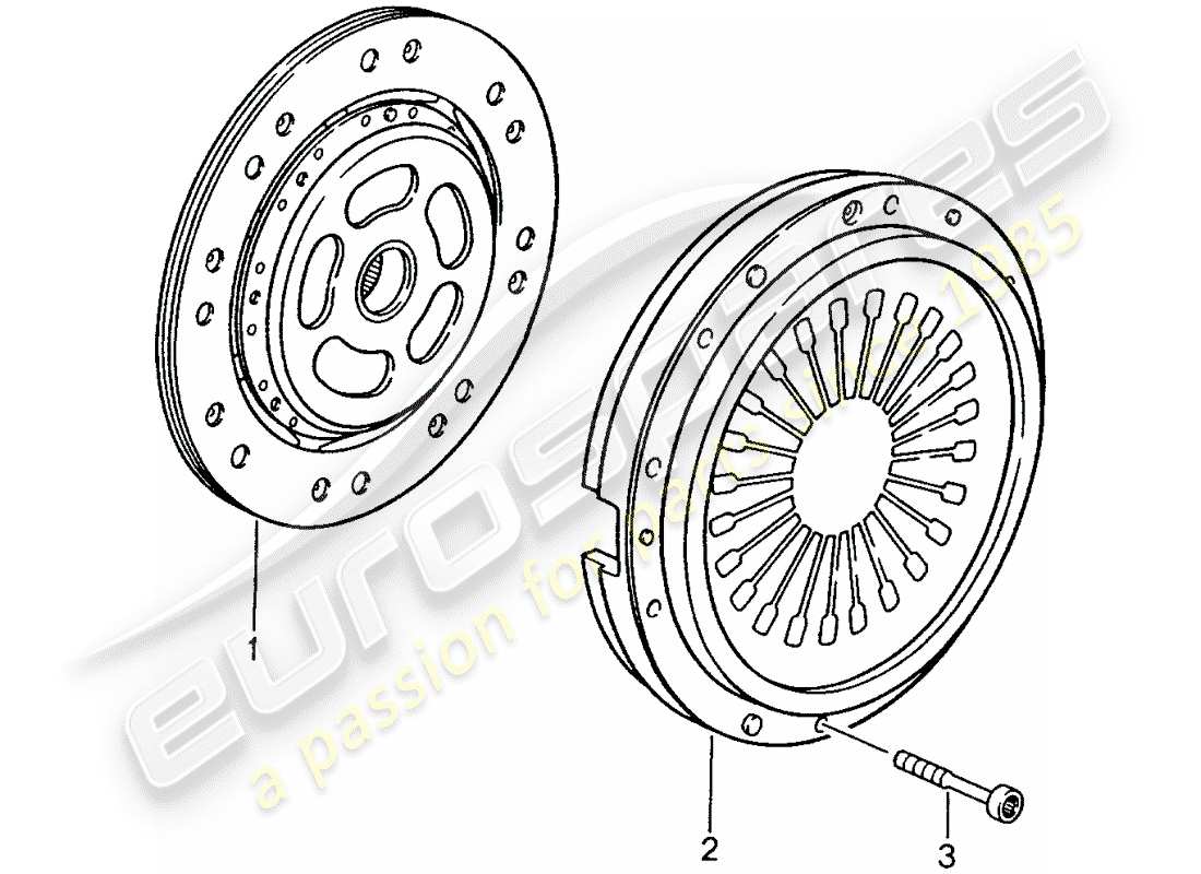 porsche 1997 (993) clutch part diagram