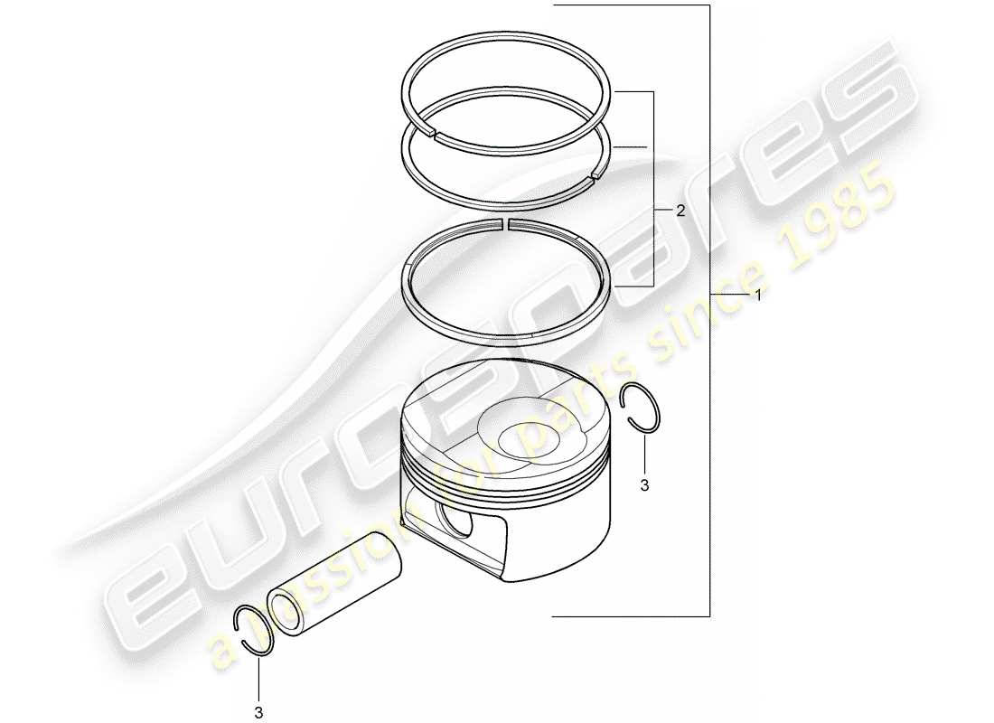 porsche 2014 (panamera 970) piston part diagram