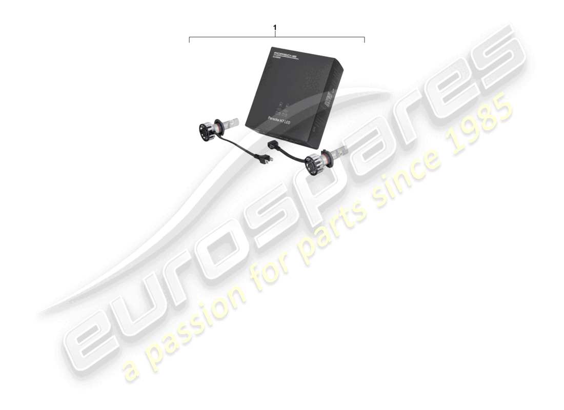porsche 2002 (986 boxster) 1 set of led lights h7 parts diagram