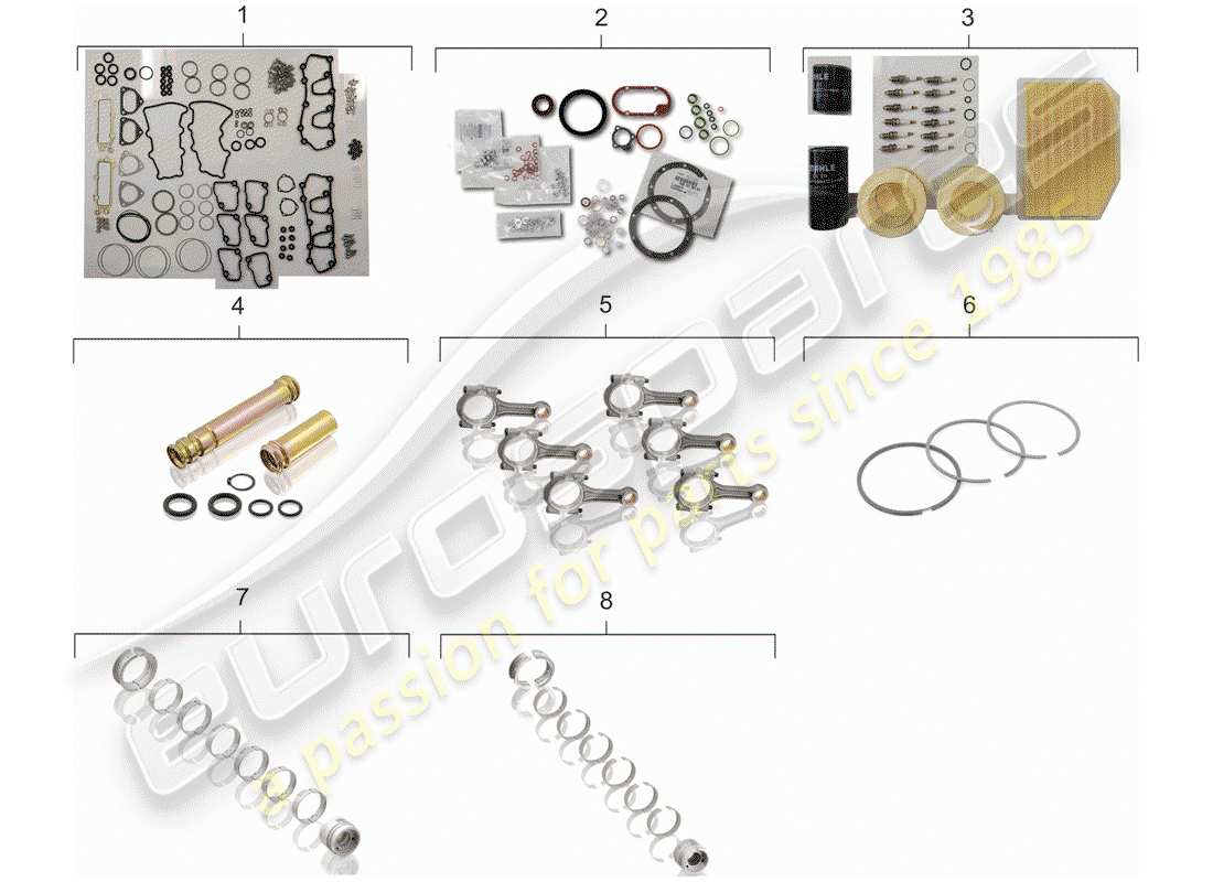 porsche 1994 (993) maintenance set - gasket set - repair kits part diagram