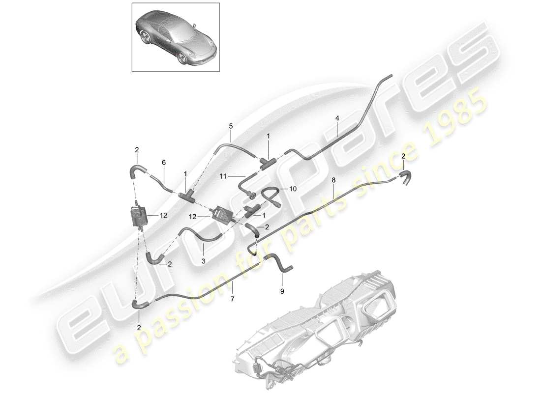 porsche 2015 (991-1) air cleaner part diagram