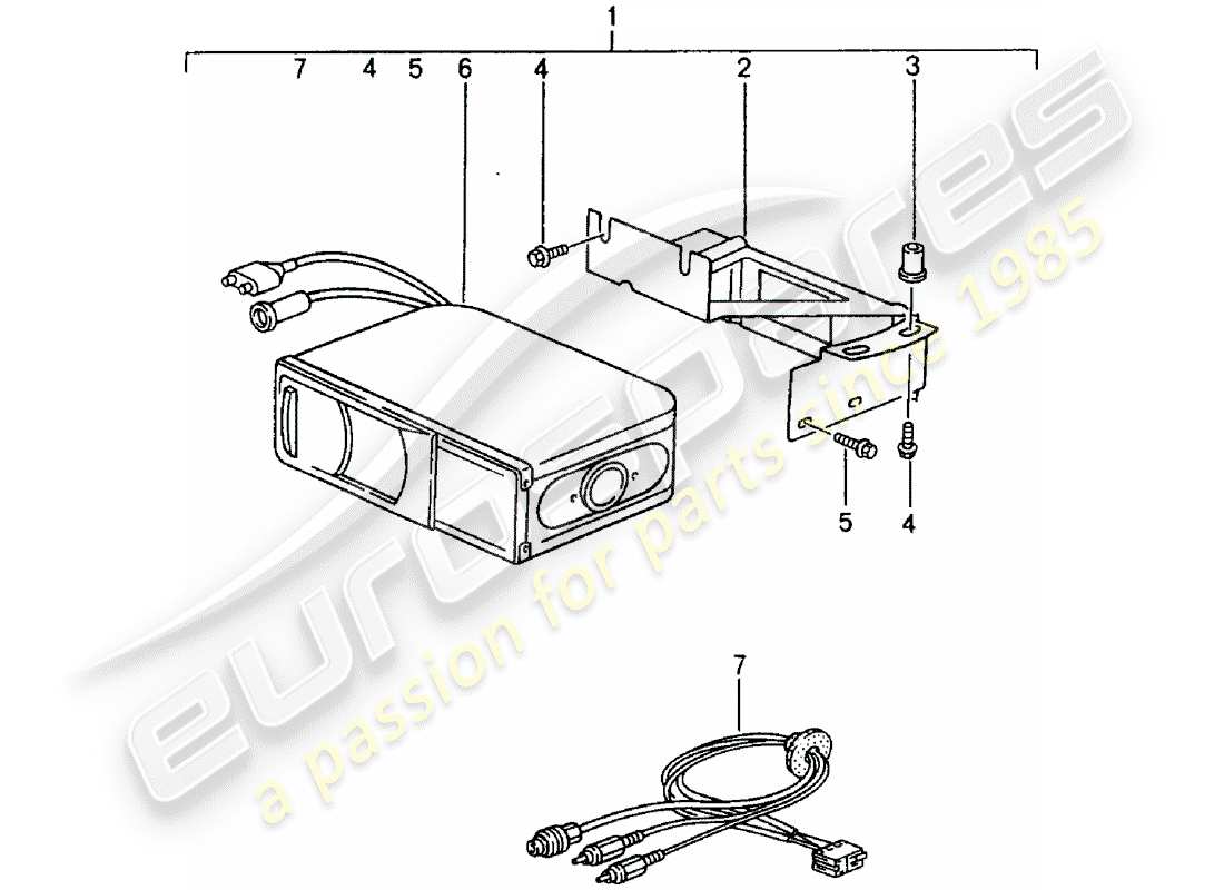 porsche 2006 (tequipment) cd-changer part diagram