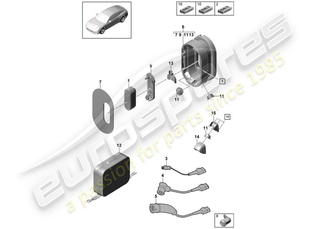 porsche 2018 (panamera 971-1) central control unit part diagram